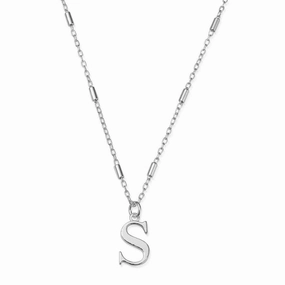 ChloBo Sterling Silver Initial Necklace S