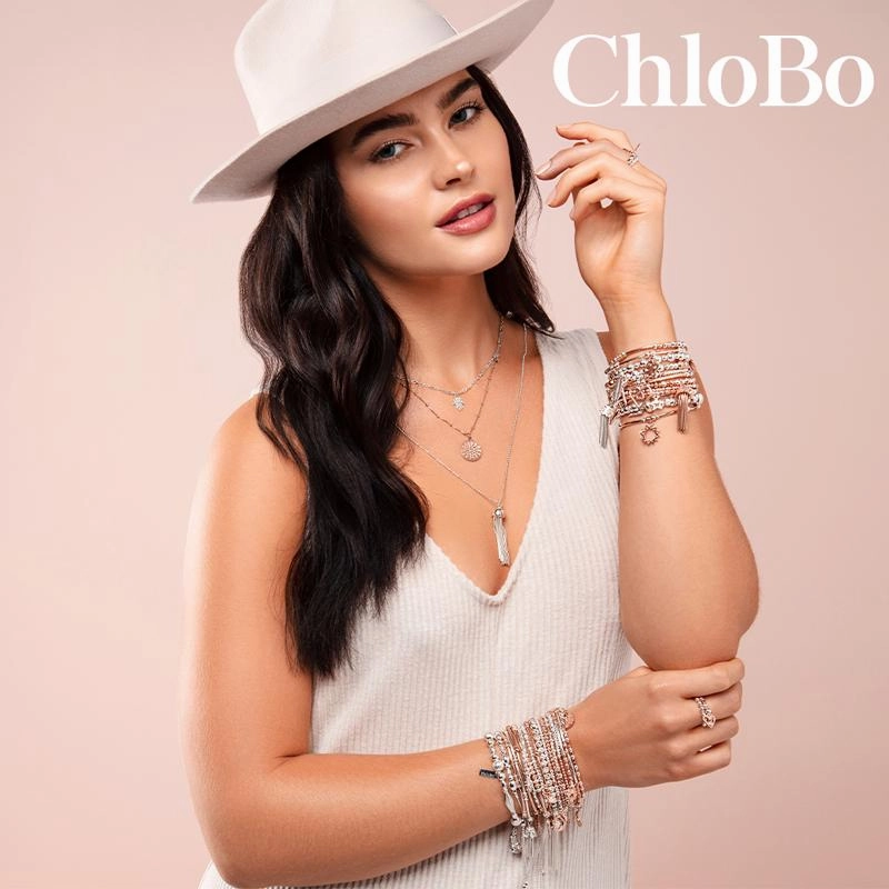ChloBo Sterling Silver Rose Gold Plated Divine Love Heart Bracelet D