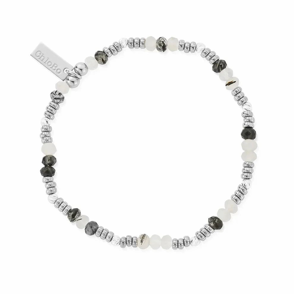 Chlobo Sterling Silver Stone Of Empowerment Black Rutilated Quartz Bracelet