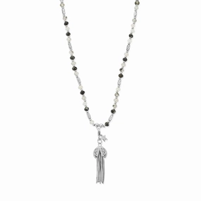 Chlobo Sterling Silver Tassel Of Joy Black Rutilated Quartz Necklace
