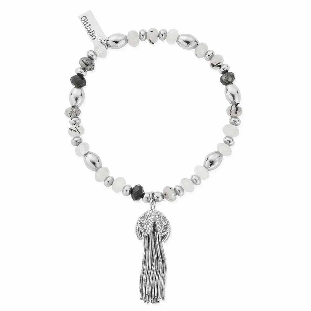 ChloBo Tassel Of Joy Black Rutilated Quartz Bracelet SBBRQO3454
