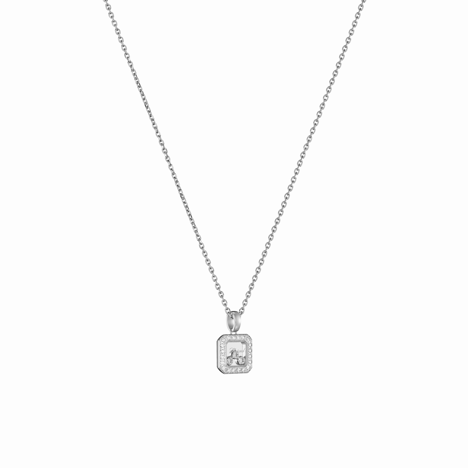 Chopard Happy Diamonds 18ct White Gold 0.40ct Diamond Necklace