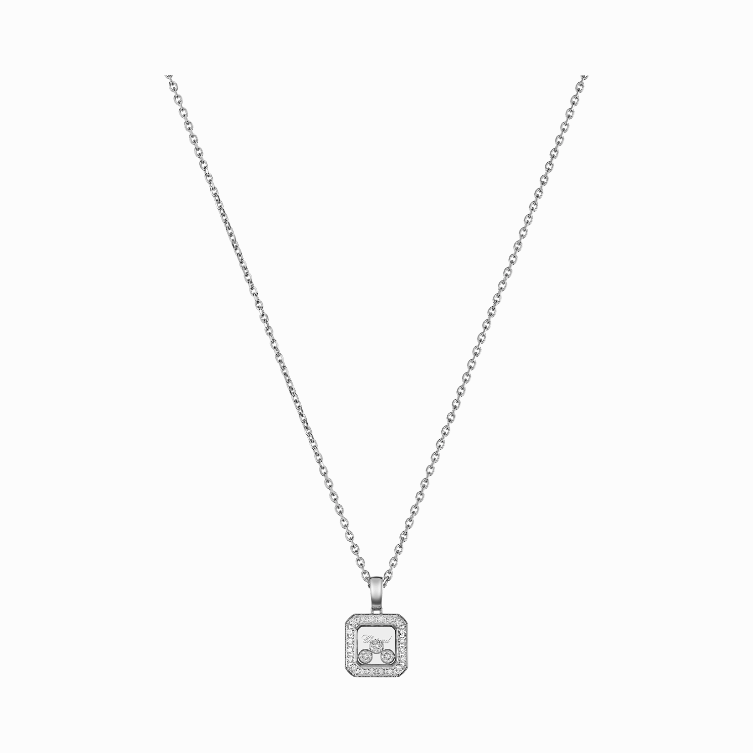 Chopard Happy Diamonds 18ct White Gold 0.40ct Diamond Necklace