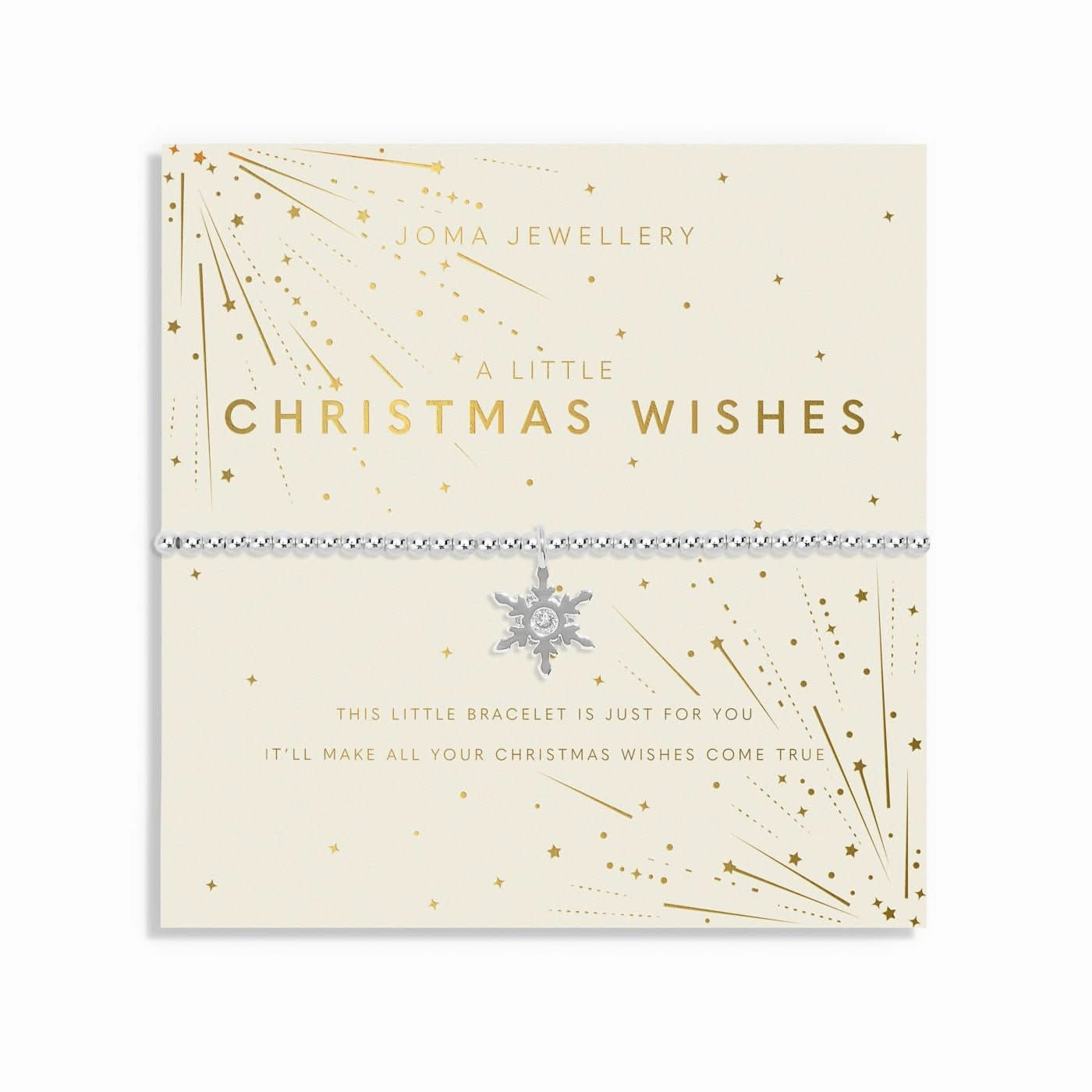 Christmas A Little Christmas Wishes Silver Plated Bracelet 7562