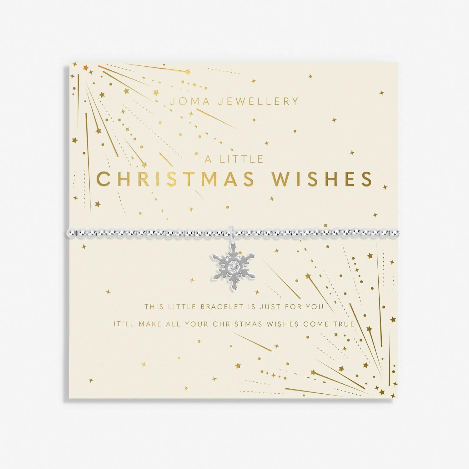 Christmas A Little Christmas Wishes Silver Plated Bracelet 7562