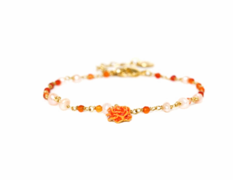 CLEA 1 Flower Dangle Bracelet