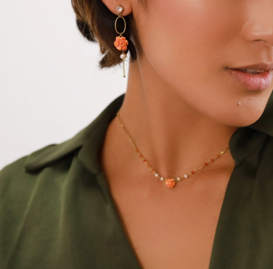 CLEA crystallized post earrings
