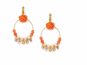 CLEA french hooks with 5 strass dangles earrings