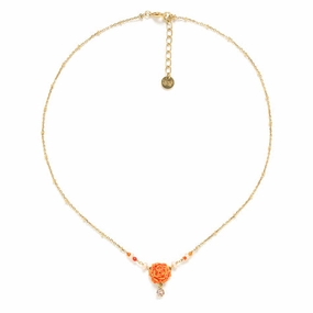CLEA Fresh Water Pearl   Flower with straw Necklace
