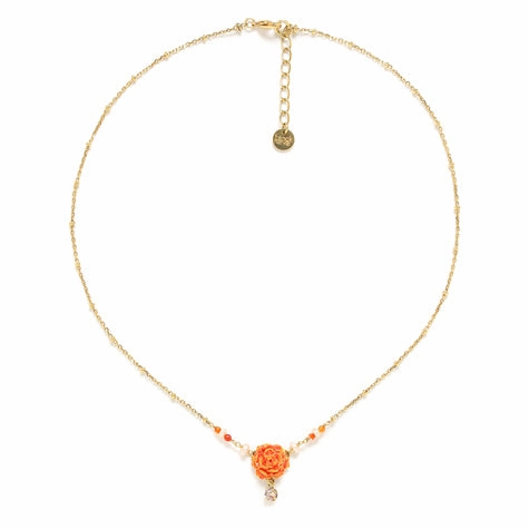 CLEA Fresh Water Pearl   Flower with straw Necklace
