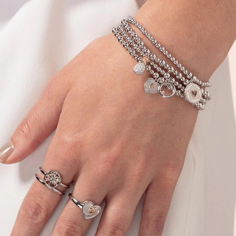 Clogau Affinity Sterling Silver Home Is Where The Heart Is Bead Bracelet D
