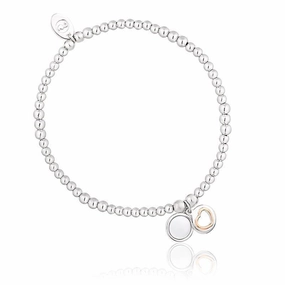 Clogau Cariad Affinity Sterling Silver Heart Beaded Bracelet D