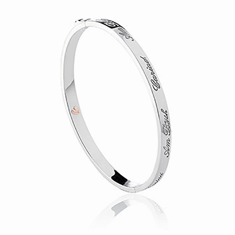 Clogau Cariad Am Byth Sterling Silver Script Bangle