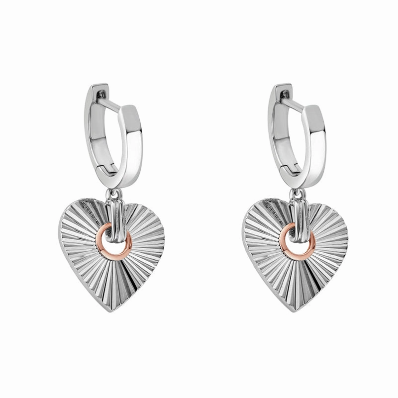 Clogau Cariad Horizon Heart Sterling Silver Earrings D