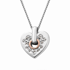 Clogau Cariad Sparkle Small Heart Sterling Silver Pendant