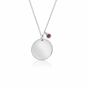 Clogau Celebration February Sterling Silver Birthstone Pendant D