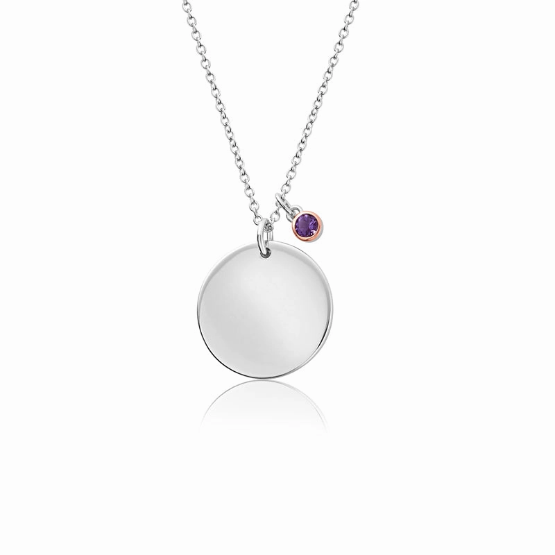 Clogau Celebration February Sterling Silver Birthstone Pendant D