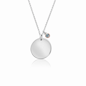 Clogau Celebration March Sterling Silver Birthstone Pendant D