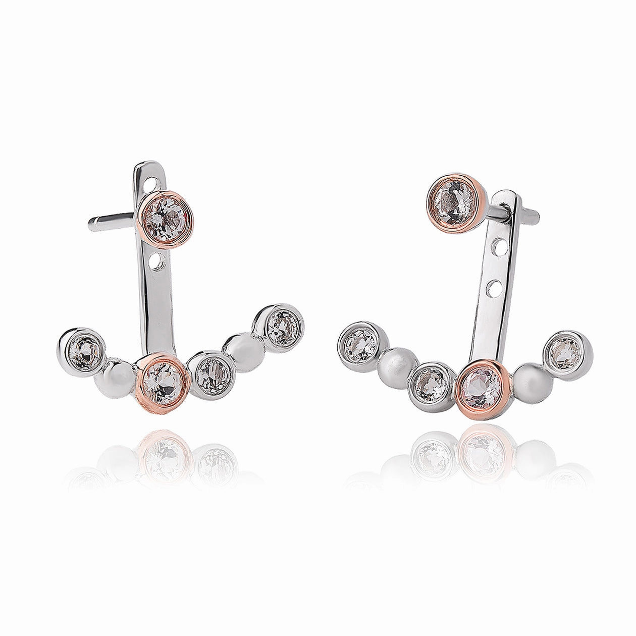 Clogau Celebration Sterling Silver White Topaz Ear Jackets