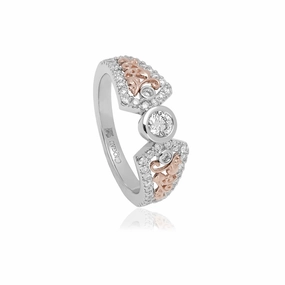 Clogau Debutante 18ct White And Rose Gold 0.22ct White Diamond Ring