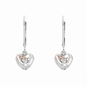 Clogau Eternal Love Sterling Silver Diamond Drop Earrings D
