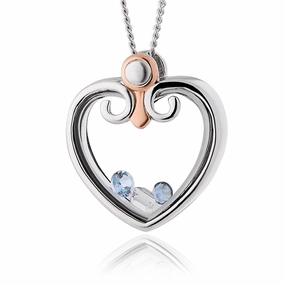 Clogau Inner Charm Sterling Silver Topaz Princess Necklace