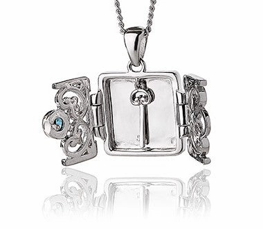 Clogau Kensington Sterling Silver London Blue Topaz Locket