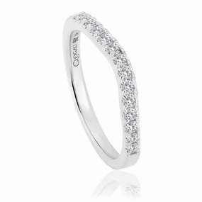 Clogau Love Divine 9ct White Gold 0.28ct Diamond Wedding Ring D