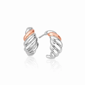 Clogau Lover's Twist Sterling Silver Earrings D