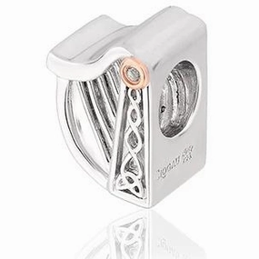 Clogau Milestones Sterling Silver Harp Charm
