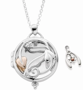 Clogau Necklace Tree of Life Charm Silver and 9ct Rose Gold
