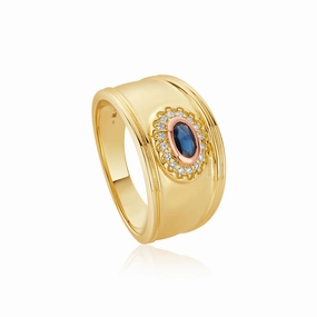 Clogau Princess Diana Sapphire Diamond 9ct Gold Ring D