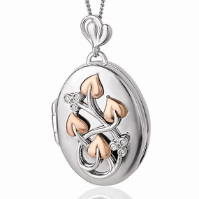 Clogau Tree Of Life Diamond Silver Oval Cariad Locket D