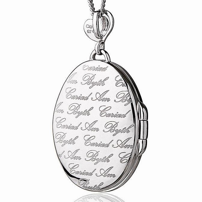 Clogau Tree Of Life Diamond Silver Oval Cariad Locket D