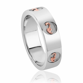 Clogau Tree of Life Insignia Sterling Silver 9ct Rose Gold Vine Ring