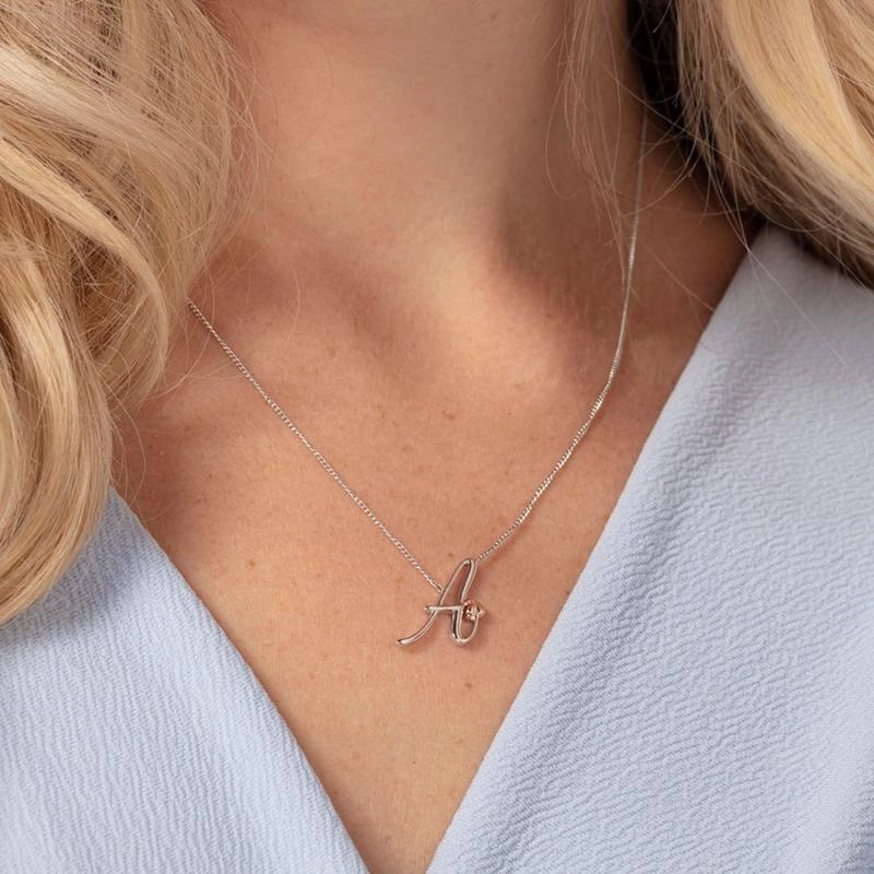 Clogau Tree of Life Sterling Silver Initials Letter A Necklace D
