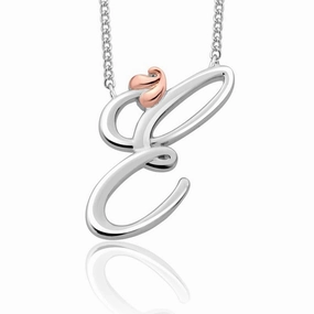 Clogau Tree of Life Sterling Silver Initials Letter E Necklace D