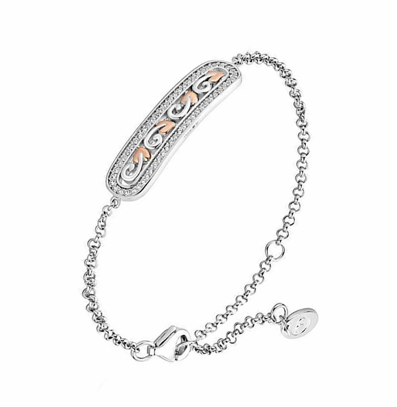 Clogau Tree of Life Sterling Silver Topaz Stud Bracelet D