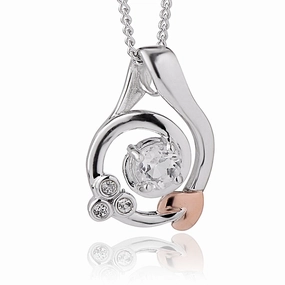 Clogau Tree Of Life Sterling Silver White Topaz Origin Necklace D