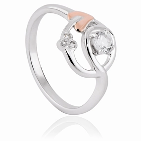 Clogau Tree Of Life Sterling Silver White Topaz Origin Ring