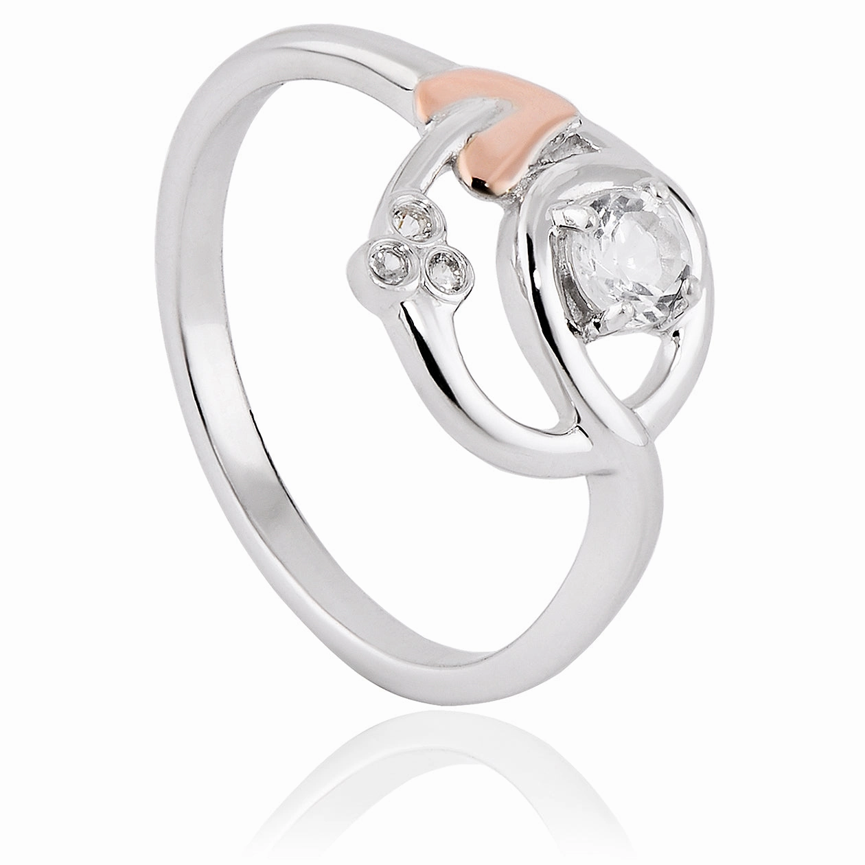 Clogau Tree Of Life Sterling Silver White Topaz Origin Ring