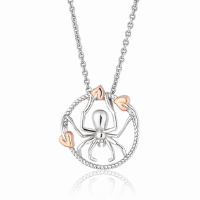 Clogau Tree of Life Touchwood Sterling Silver Spider Necklace D
