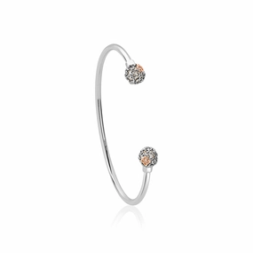 Clogau Tudor Court Spherical Pearl Sterling Silver Bangle D