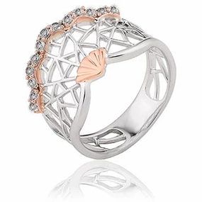 Clogau White Peacock Sterling Silver Topaz Ring