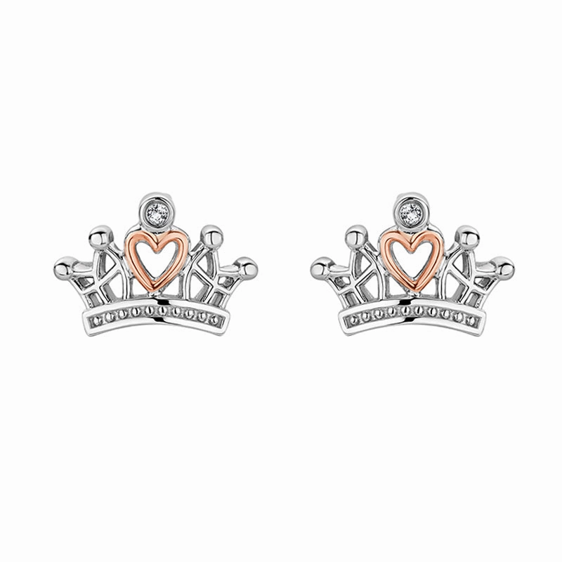 Clogau x Julien MacDonald Sterling Silver Crown Stud Earrings D