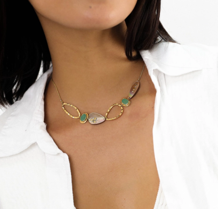 COLOMBINE 6 elements short necklace
