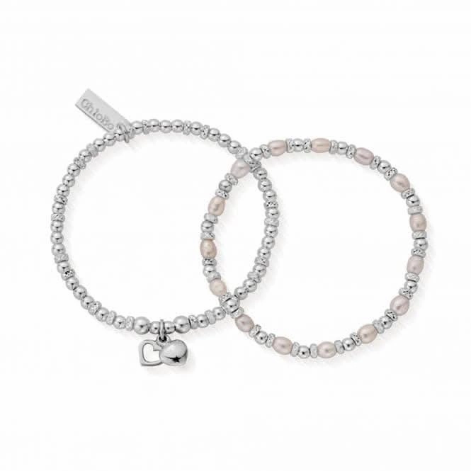 Confetti Falls Silver Forever Love Pearl 18cm Set SBSETFOREVER18