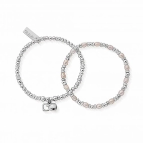 Confetti Falls Silver Forever Love Pearl 18cm Set SBSETFOREVER18