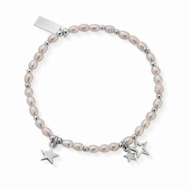 Confetti Falls Silver Life Long Magic Pearl Bracelet 18cm SBLLMAGIC18