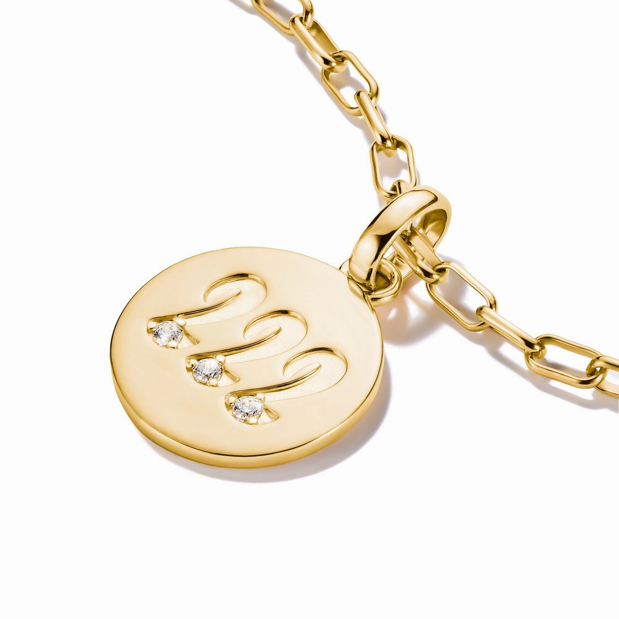 Connect Charm angel number 222 with stones Gold